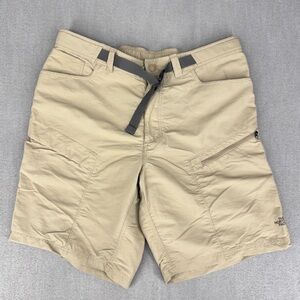 The North Face Paramount Trail Shorts Men’s XL Beige Belted Nylon Hiking Outdoor